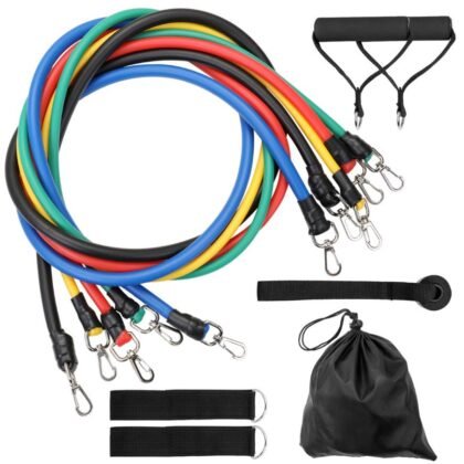 11 Pcs Multi-Functional Resistance Bands Set for Yoga & Training